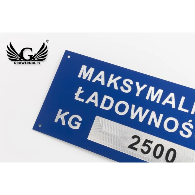 Aluminium Nameplate - Multicolor - CNC Engraving - Dimensions: 150x70mm - TZN035