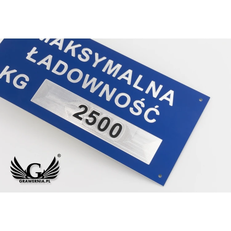 Aluminium Nameplate - Multicolor - CNC Engraving - Dimensions: 150x70mm - TZN035