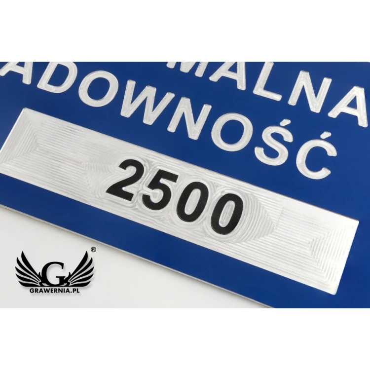 Aluminium Nameplate - Multicolor - CNC Engraving - Dimensions: 150x70mm - TZN035