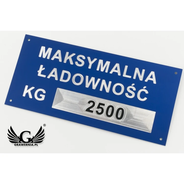 Aluminium Nameplate - Multicolor - CNC Engraving - Dimensions: 150x70mm - TZN035