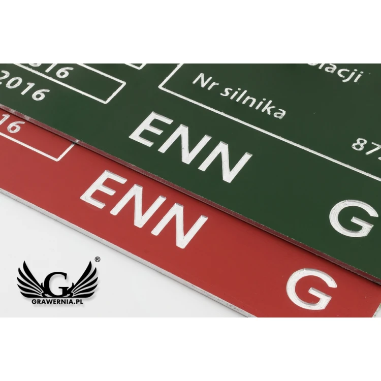 Aluminium Nameplate - Multicolor - CNC Engraving - Dimensions: 100x60mm - TZN034