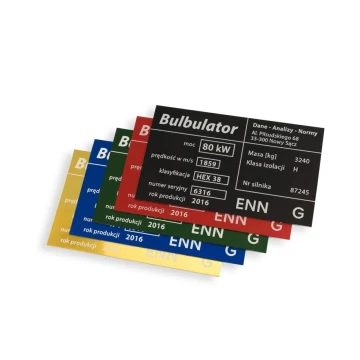 Aluminium Nameplate - Multicolor - CNC Engraving - Dimensions: 100x60mm - TZN034