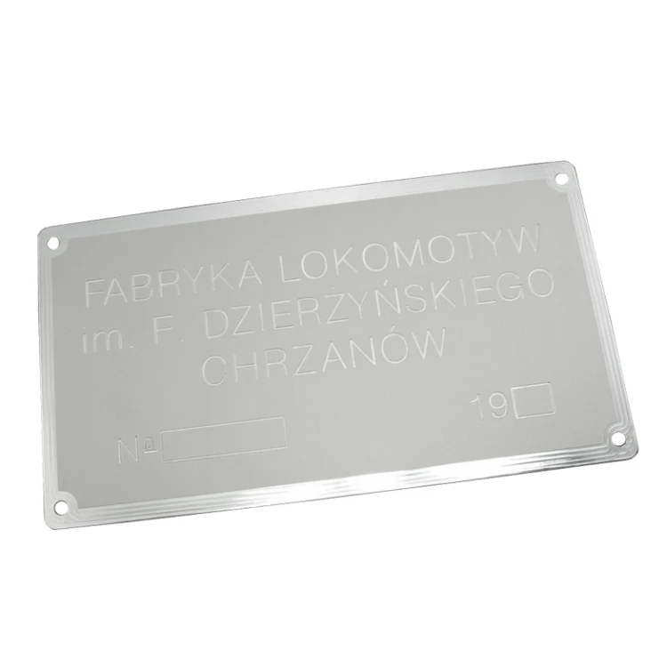 Anodized Aluminum Nameplate - CNC Engraving 001 - Size: 165x300mm