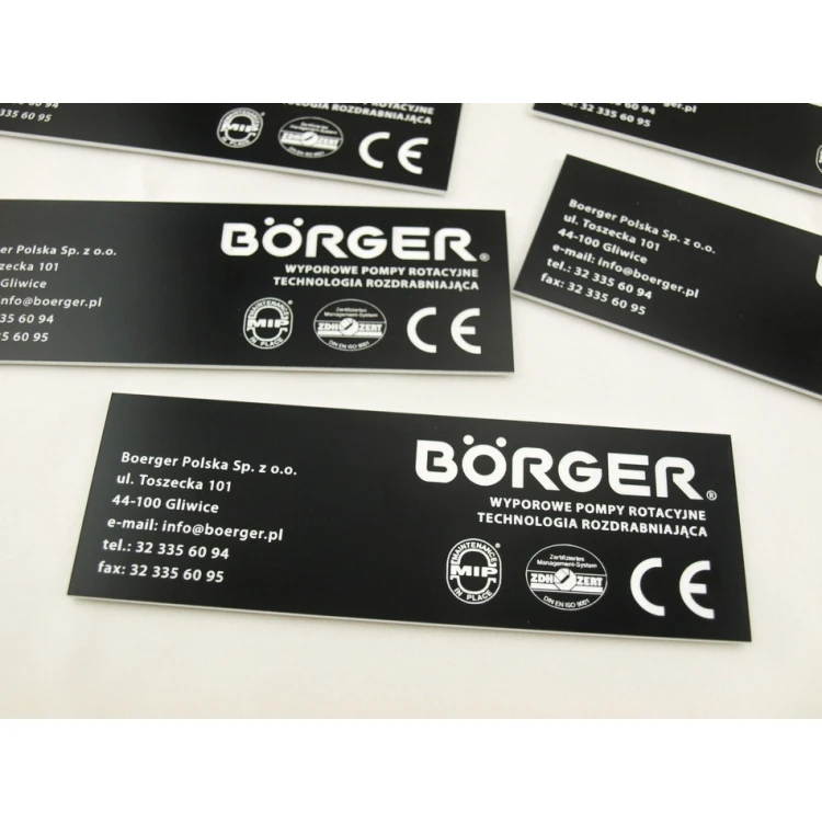 Nameplate made of black engraving laminate - dimension: 150x50mm