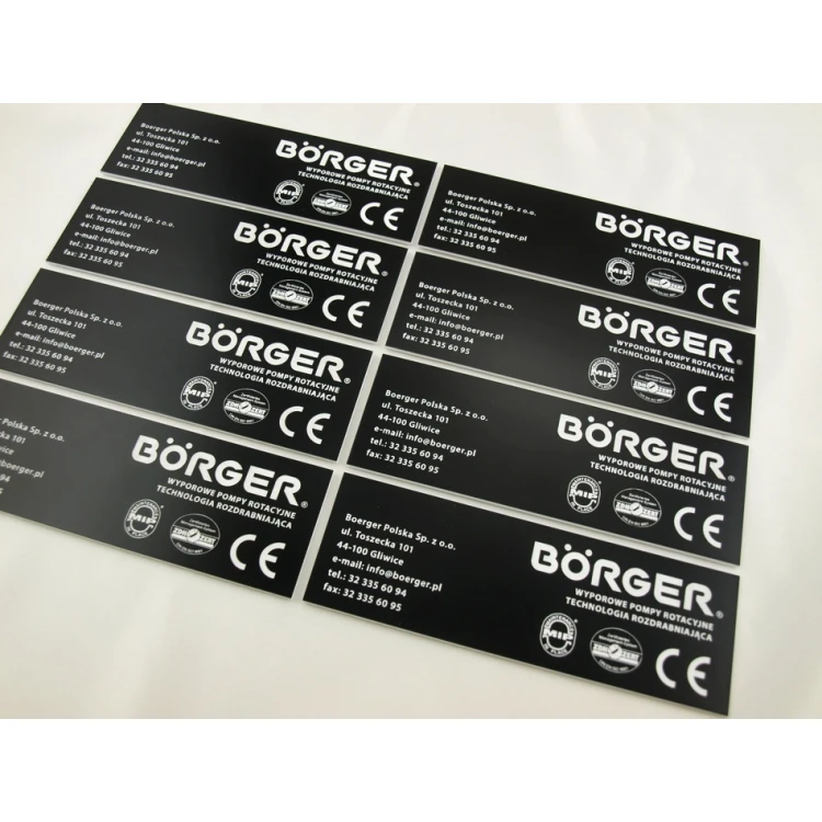 Nameplate made of black engraving laminate - dimension: 150x50mm