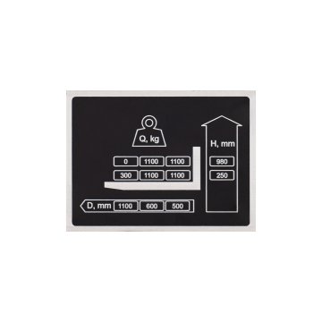 Name plate in black anodised aluminium - Dimension 80x60mm - TZN052