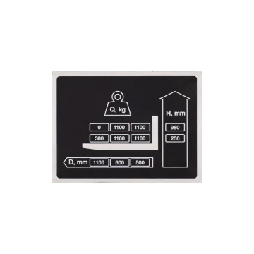Name plate in black anodised aluminium - Dimension 80x60mm - TZN052