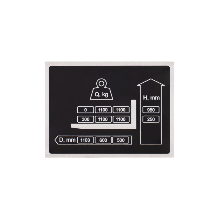 Name plate in black anodised aluminium - Dimension 80x60mm - TZN052