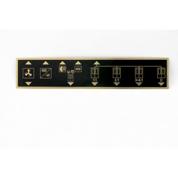 Brass coated CNC engraved nameplate - dimensions: 287x57mm - TZN045