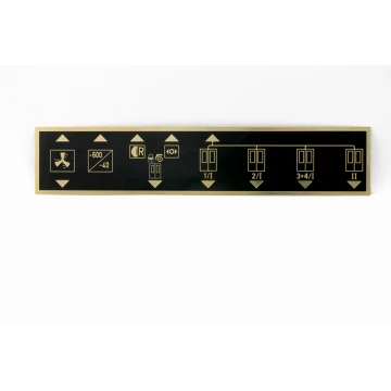 Brass coated CNC engraved nameplate - dimensions: 287x57mm - TZN045