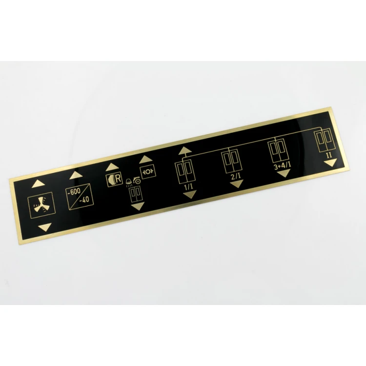 Brass coated CNC engraved nameplate - dimensions: 287x57mm - TZN045