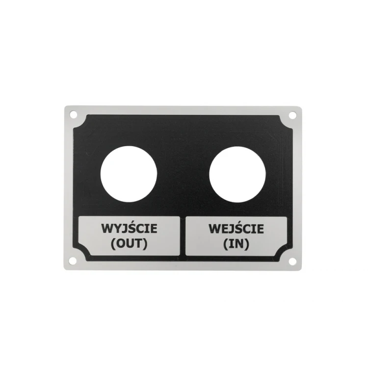 Silver Aluminium Nameplate - CNC Engraving and UV Printing - Dimensions: 130x90mm - TZN036