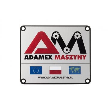 Name plate in silver aluminium - UV print - dimensions: 120x100mm - TZN048