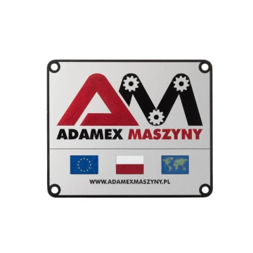 Name plate in silver aluminium - UV print - dimensions: 120x100mm - TZN048