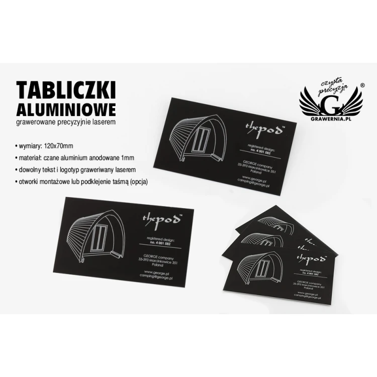 Aluminium Plates for Products - Size 120x70x1mm - TAB095