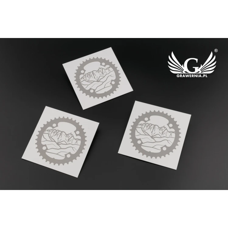 Engraved Plate - Anodized Aluminum - Size 80x80mm - TZN031