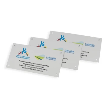 Anodised aluminium plates - indestructible printing - dimensions 80x40mm