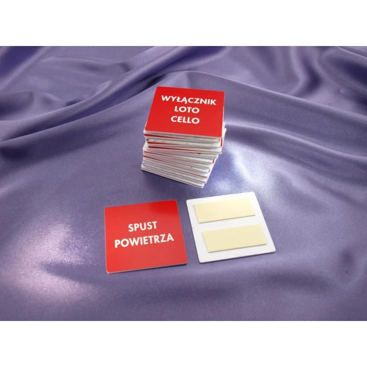 Red Labels for Device Marking - Size: 60x60mm