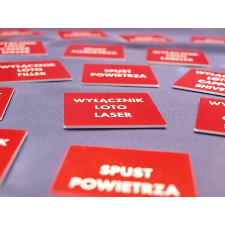 Red Labels for Device Marking - Size: 60x60mm
