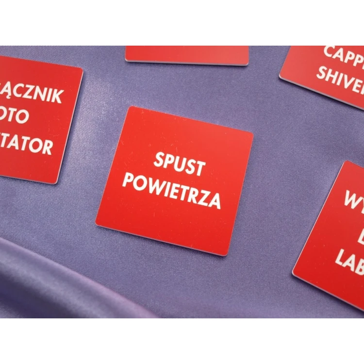 Red Labels for Device Marking - Size: 60x60mm