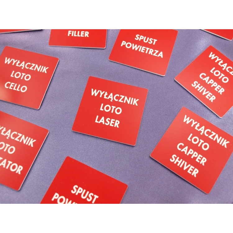Red Labels for Device Marking - Size: 60x60mm