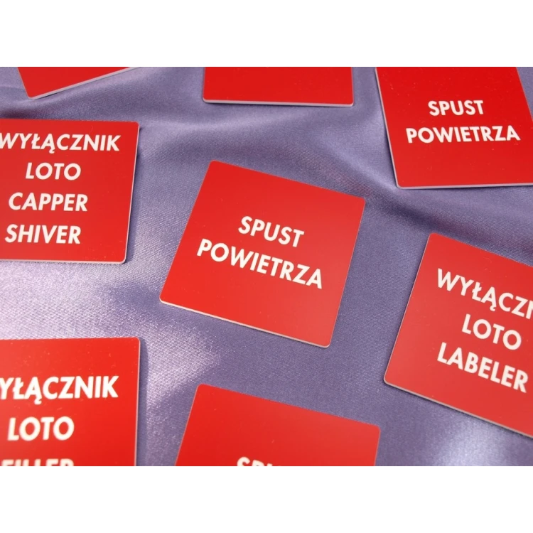 Red Labels for Device Marking - Size: 60x60mm