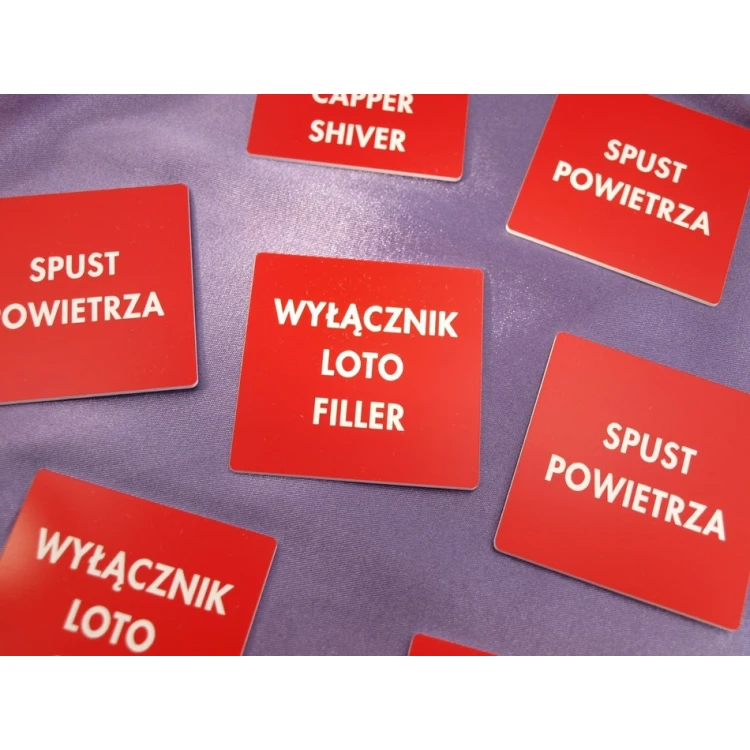 Red Labels for Device Marking - Size: 60x60mm