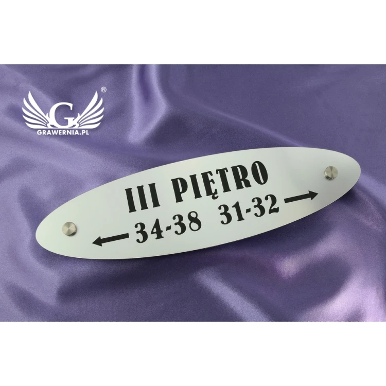 Plaques for Your Company - with Room Names - 29x8cm - Elliptical