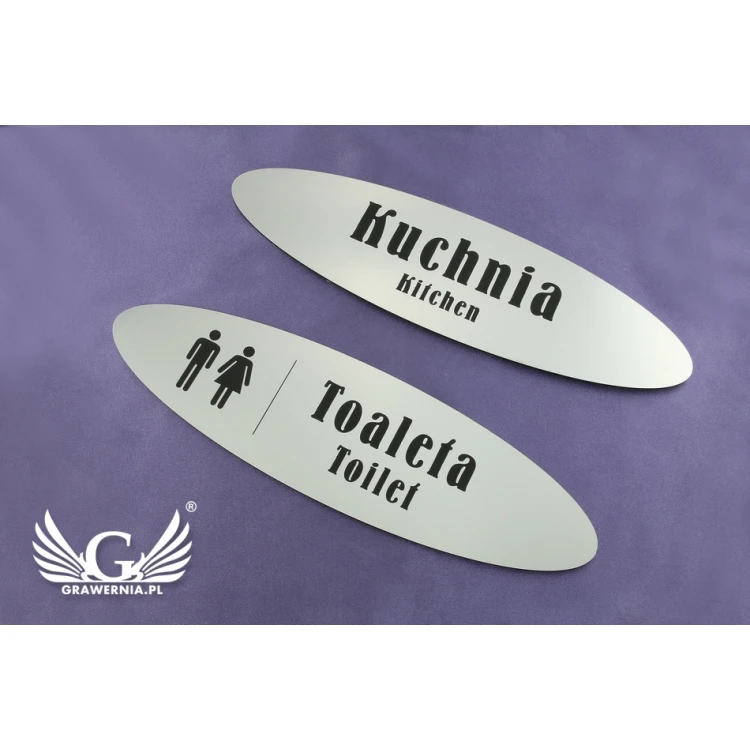 Plaques for Your Company - with Room Names - 29x8cm - Elliptical