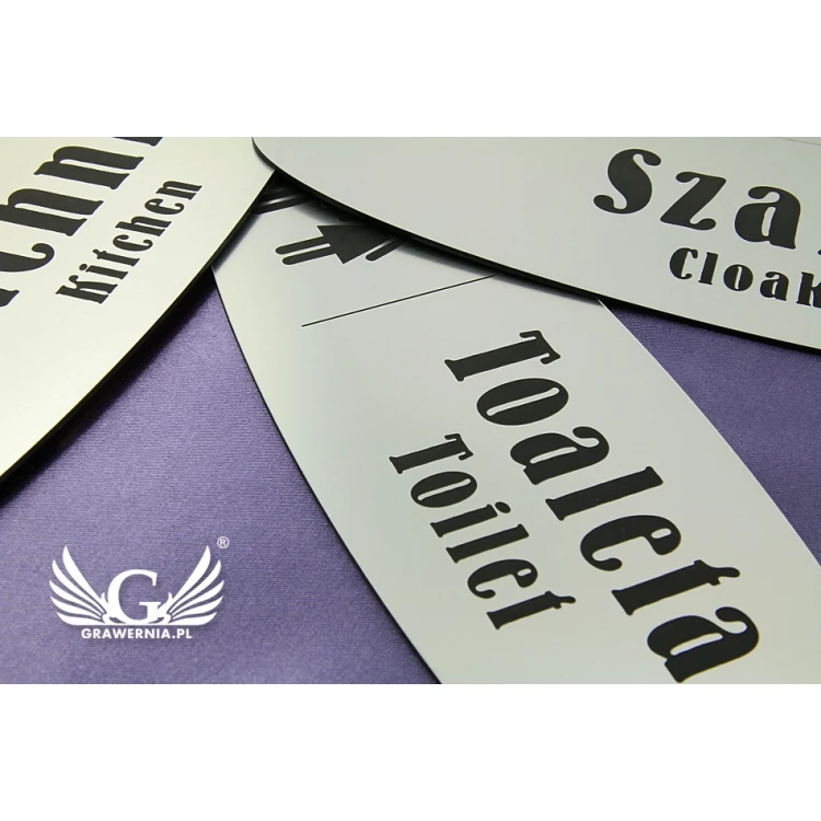 Plaques for Your Company - with Room Names - 29x8cm - Elliptical