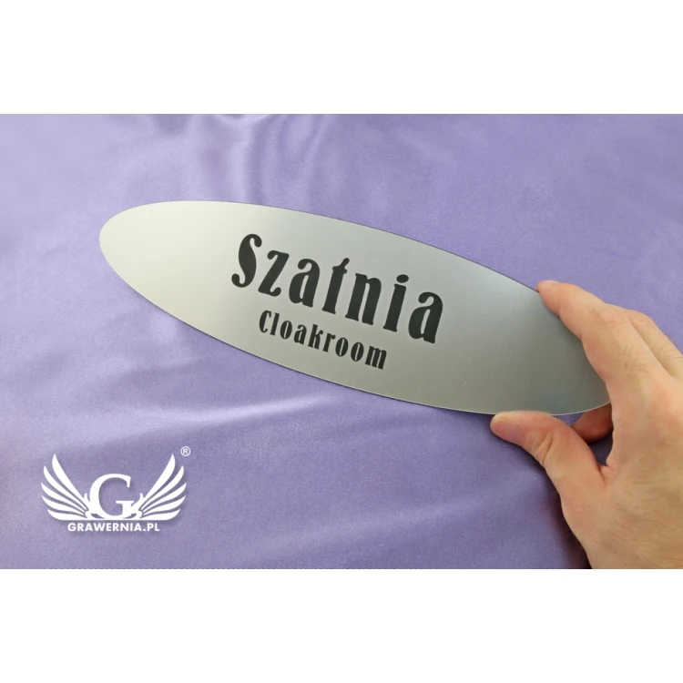 Plaques for Your Company - with Room Names - 29x8cm - Elliptical