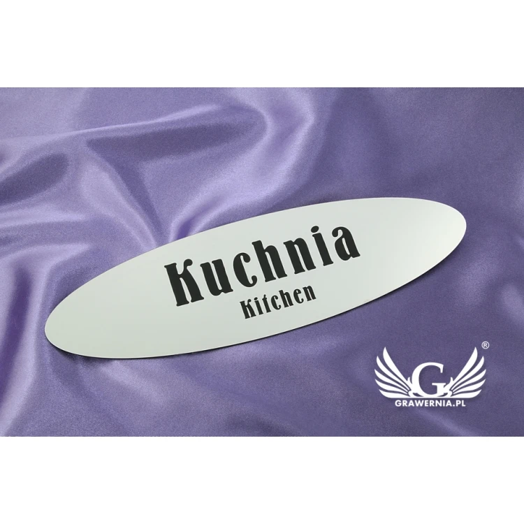 Plaques for Your Company - with Room Names - 29x8cm - Elliptical