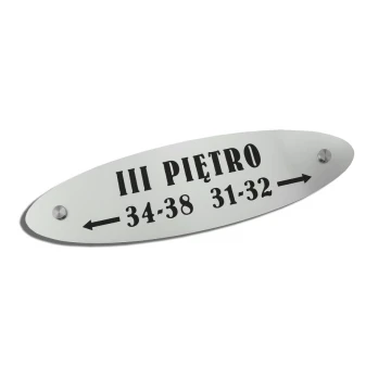 Plaques for Your Company - with Room Names - 29x8cm - Elliptical
