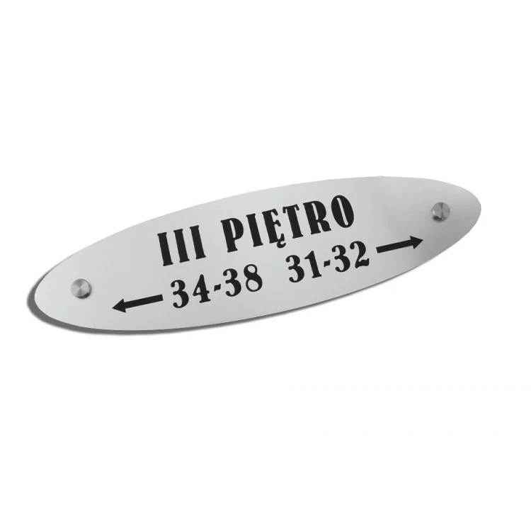 Plaques for Your Company - with Room Names - 29x8cm - Elliptical