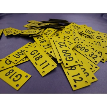 Cable marking plates - size: 70x30mm