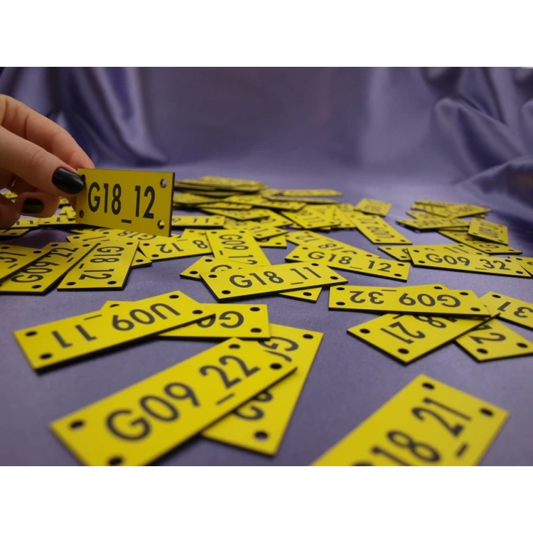 Cable marking plates - size: 70x30mm