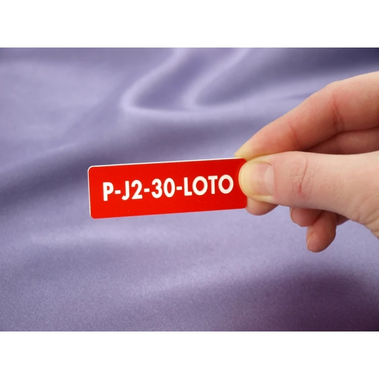 Red Plates for Device Markings - Size: 60x20mm