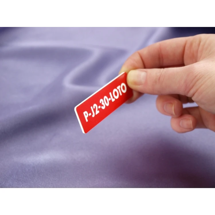 Red Plates for Device Markings - Size: 60x20mm