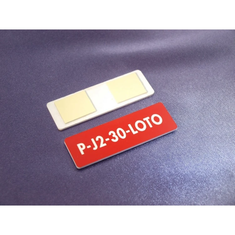 Red Plates for Device Markings - Size: 60x20mm