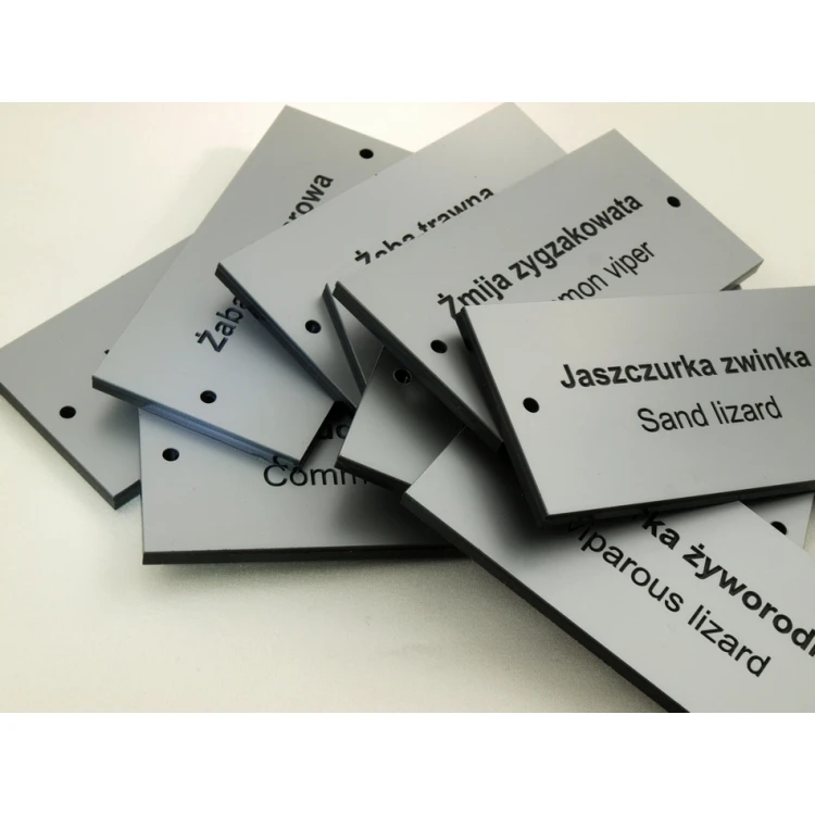 Plaques for terrariums and cages with any engraving - 10x5cm - thickness 4.6mm
