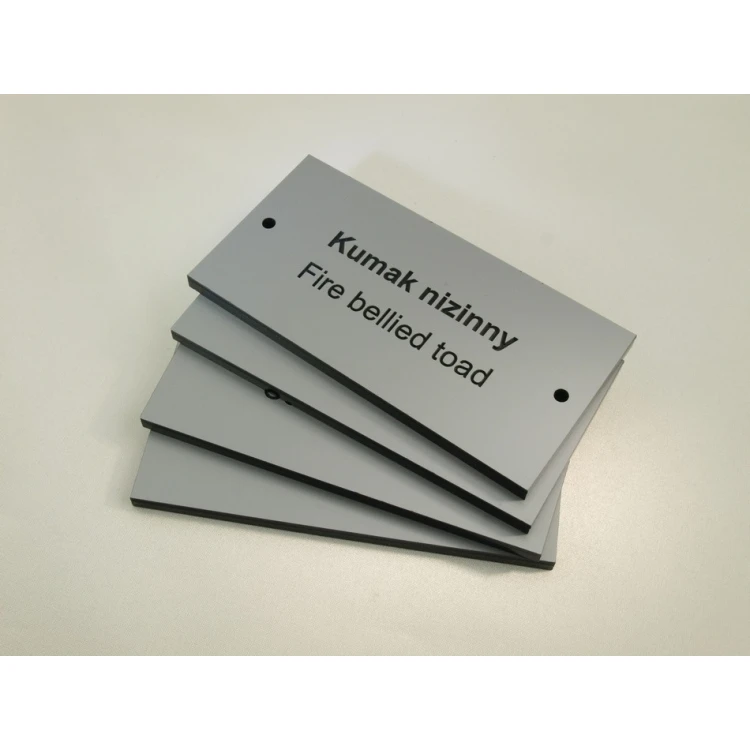 Plaques for terrariums and cages with any engraving - 10x5cm - thickness 4.6mm