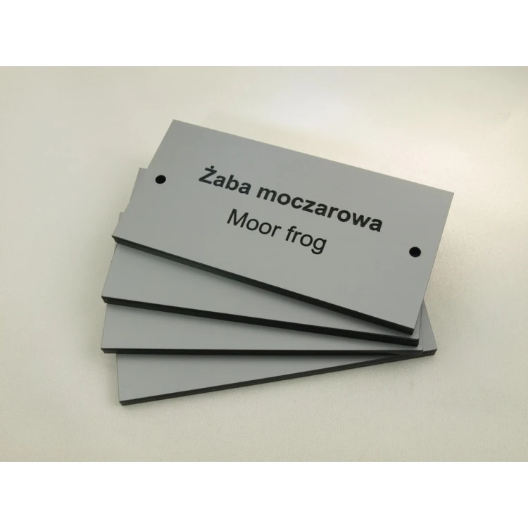 Plaques for terrariums and cages with any engraving - 10x5cm - thickness 4.6mm