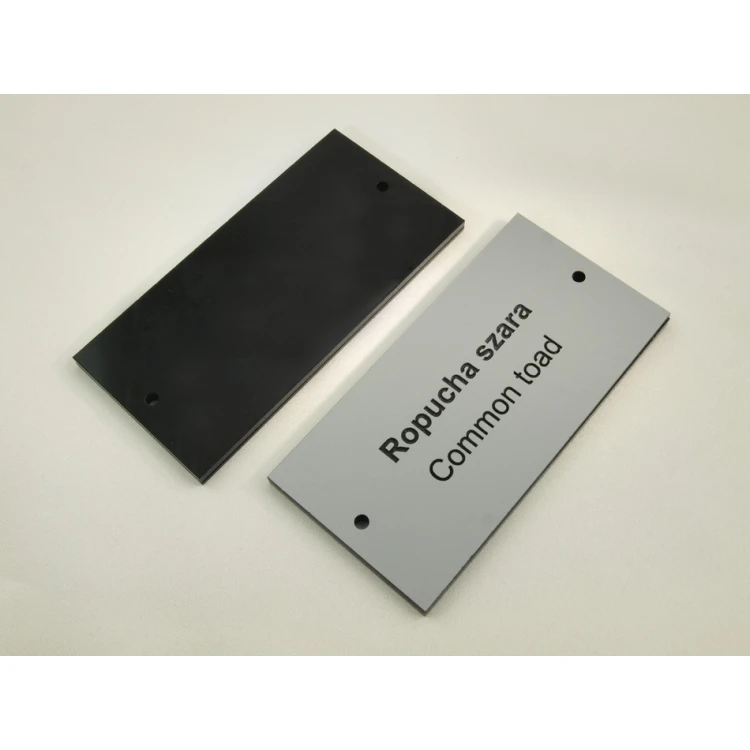 Plaques for terrariums and cages with any engraving - 10x5cm - thickness 4.6mm