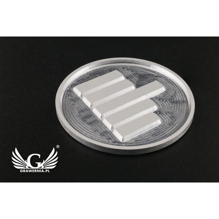 Custom Logo For Your Original Product - Deeply Engraved Plate - Size 37x37mm - TAB089