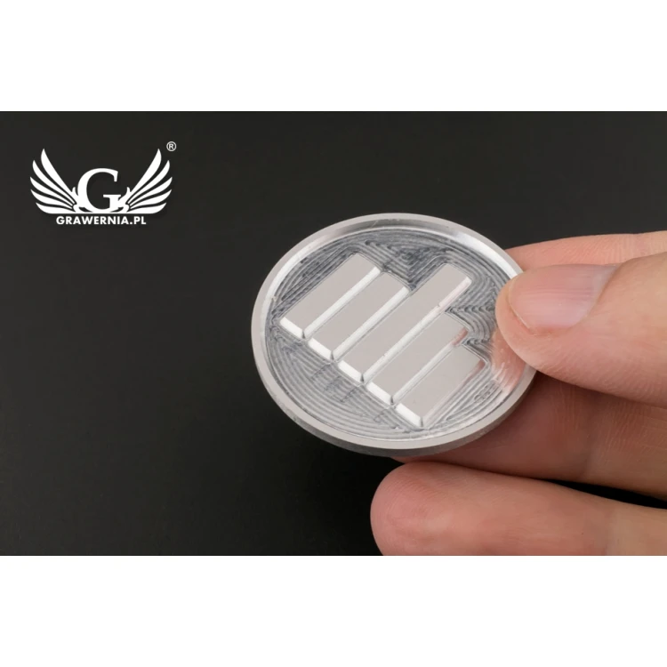 Custom Logo For Your Original Product - Deeply Engraved Plate - Size 37x37mm - TAB089