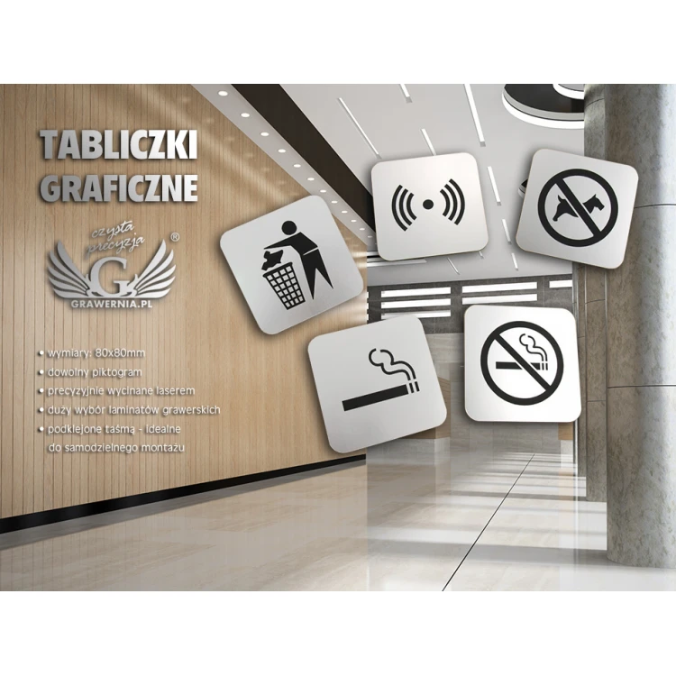 Graphic Plaques - Room and Corridor Signage with 80x80mm Plaques