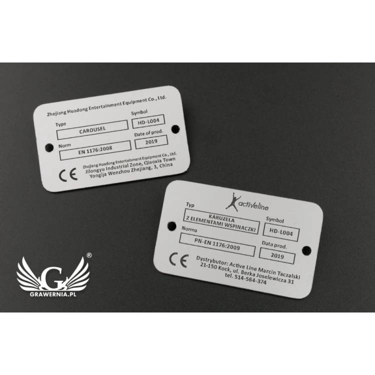 Engraved Aluply Aluminium Plate - Size 50x30mm - TAB063