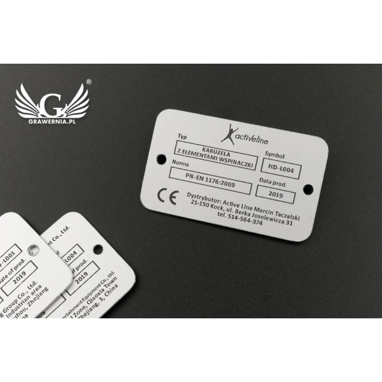 Engraved Aluply Aluminium Plate - Size 50x30mm - TAB063