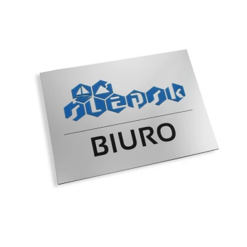 Information plaques for company and office with embossed logo - SZ098 - size 210x150mm
