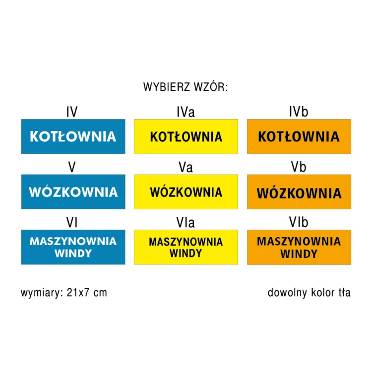 Information Plates for Housing Cooperatives - Size 210x70mm - PVC - Color UV Print - TAB160